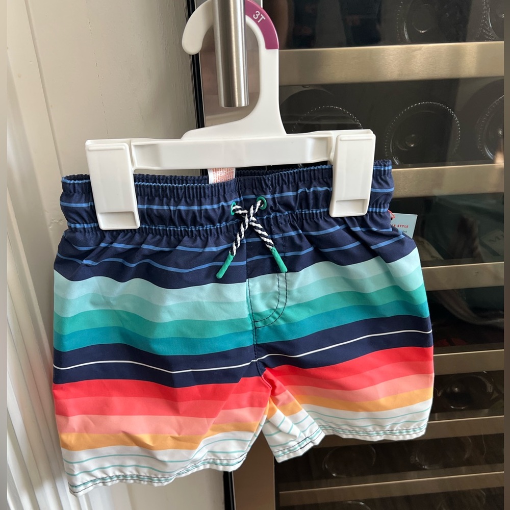 Cat & Jack 3T Striped Swim Trunks